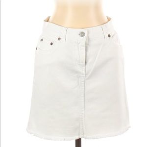 J Crew White Denim Skirt